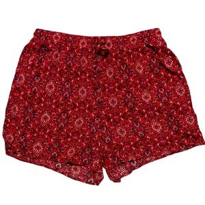 Torrid Shorts Plus 2 2X 18 20 Red Purple Print Skorts Flowy‎ Skort Casual Summer
